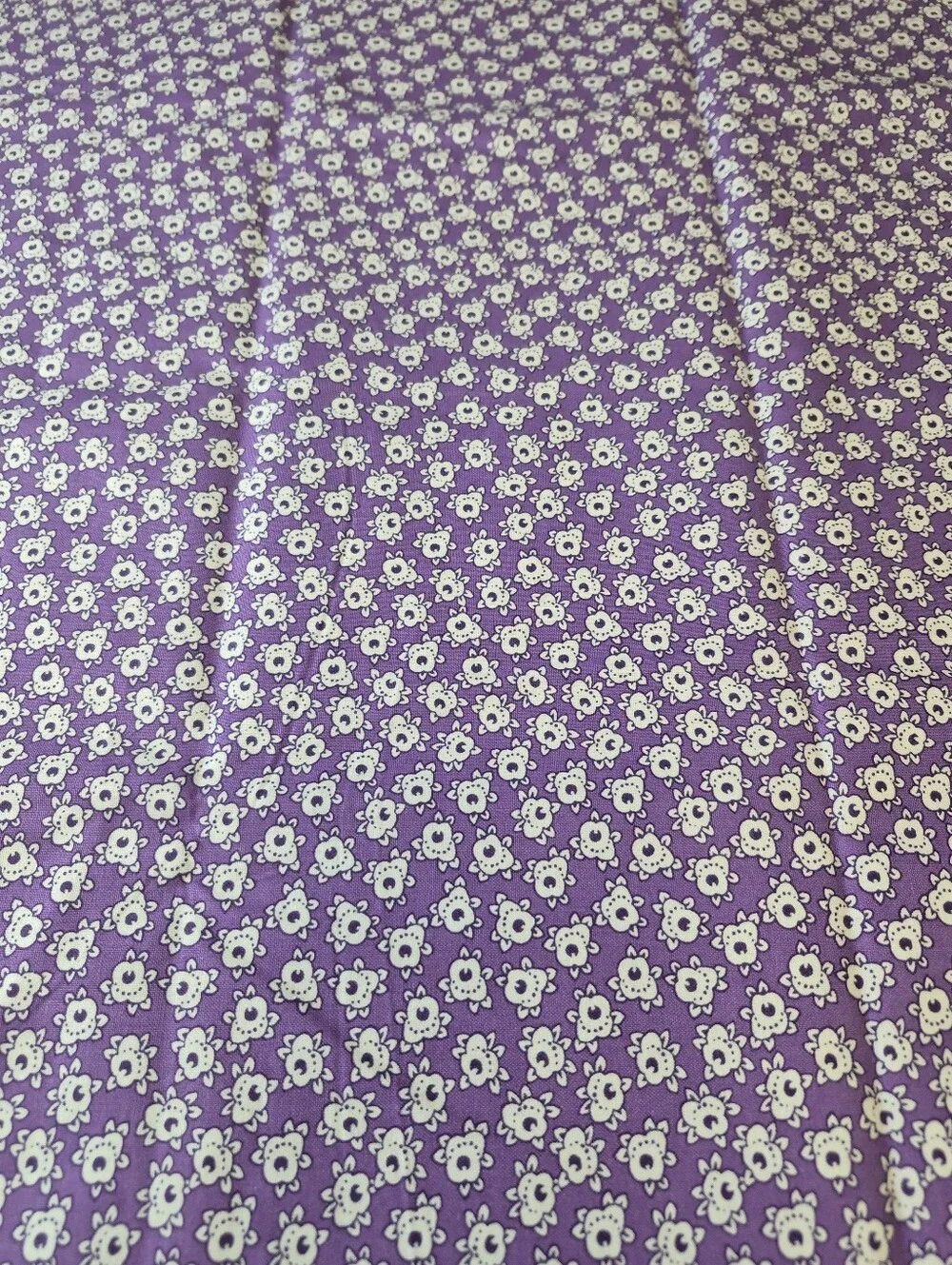 Jo-Ann Cotton Fabric Purple Floral Print 35x43”